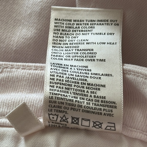 L’Agence sz 24 light pink distressed Jeans great pre owned condition - Picture 7 of 7